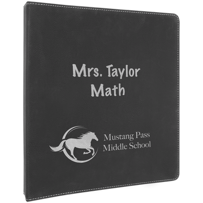 Laserable Leatherette 3 Ring Binder