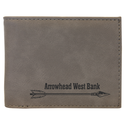 Laserable Leatherette Bifold Wallet