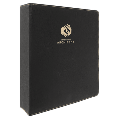 Laserable Leatherette 3 Ring Binder