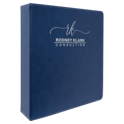Laserable Leatherette 3 Ring Binder