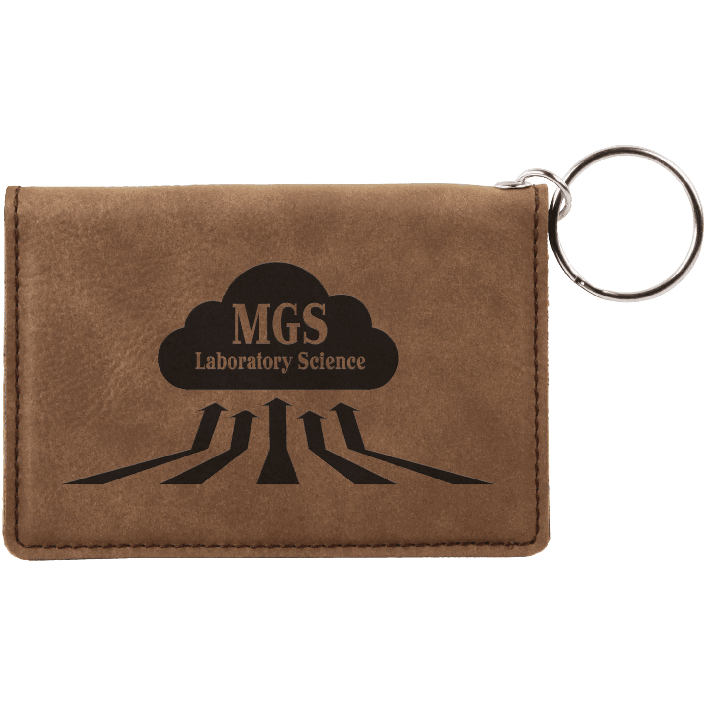 4 1/4" x 3" Laserable Leatherette Keychain ID Holder