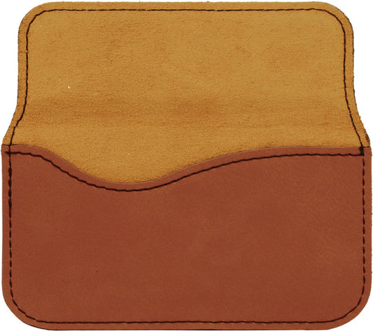 4 1/2" x 2 3/4" Laserable Leatherette Flexible Business Card Holder