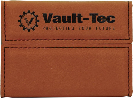 3 3/4" x 2 3/4" Laserable Leatherette Hard Business Card Holder