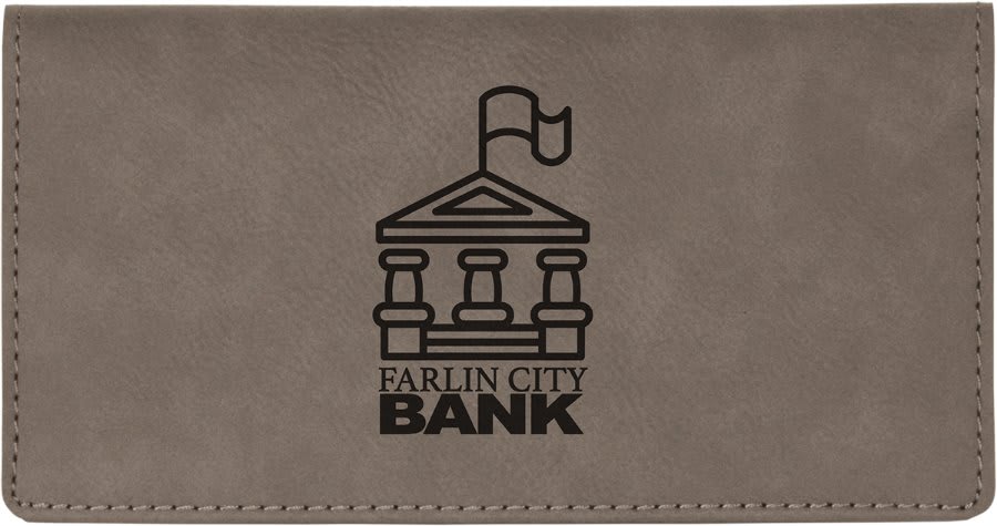 Laserable Leatherette Checkbook Cover