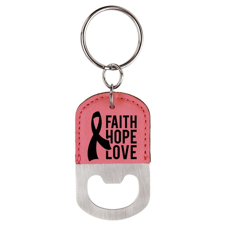 Laserable Leatherette Oval Keychain