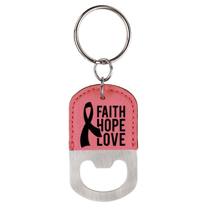 Laserable Leatherette Oval Keychain