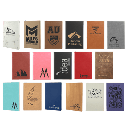 Laserable Leatherette Journal with Lined Notepad