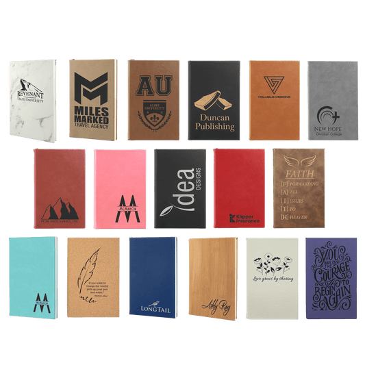 Laserable Leatherette Journal with Lined Notepad