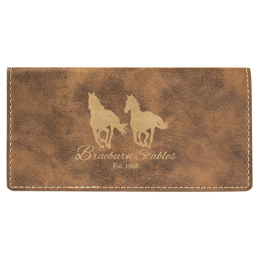 Laserable Leatherette Checkbook Cover