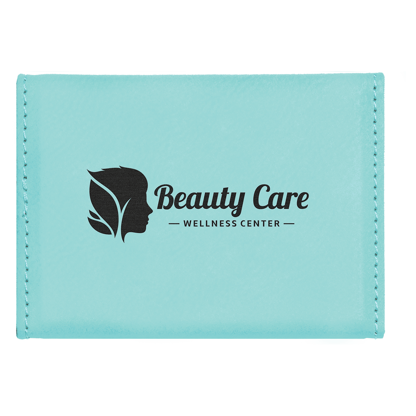 3 3/4" x 2 3/4" Laserable Leatherette Hard Business Card Holder