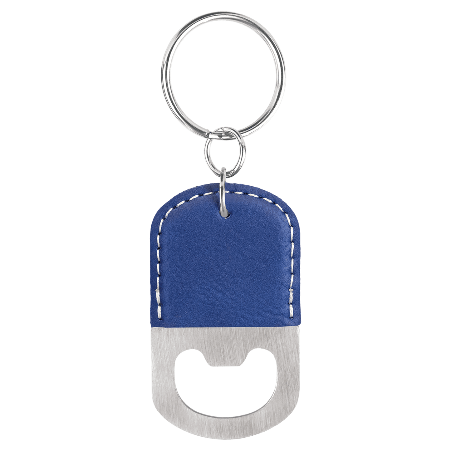 Laserable Leatherette Oval Keychain