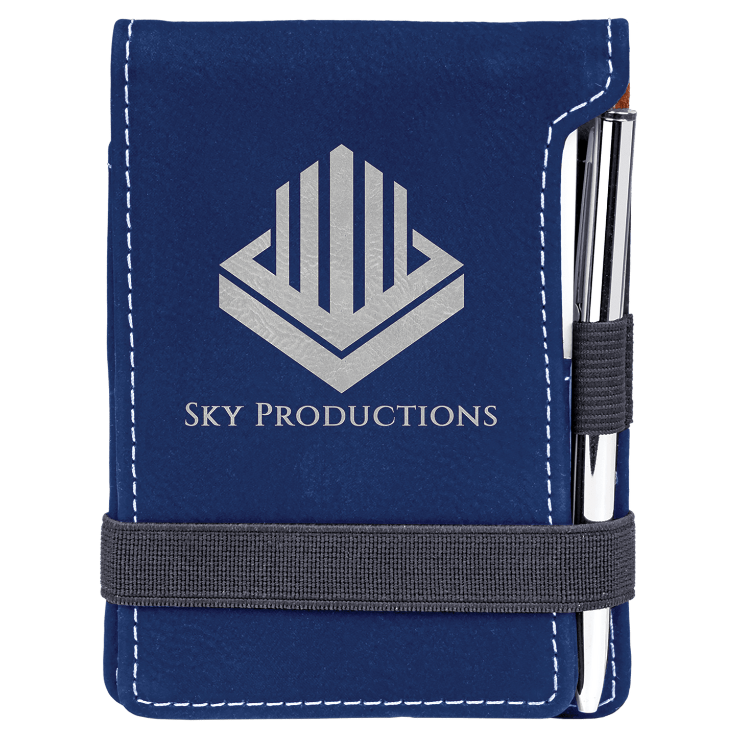 3 1/4" x 4 3/4" Laserable Leatherette Mini Notepad with Pen