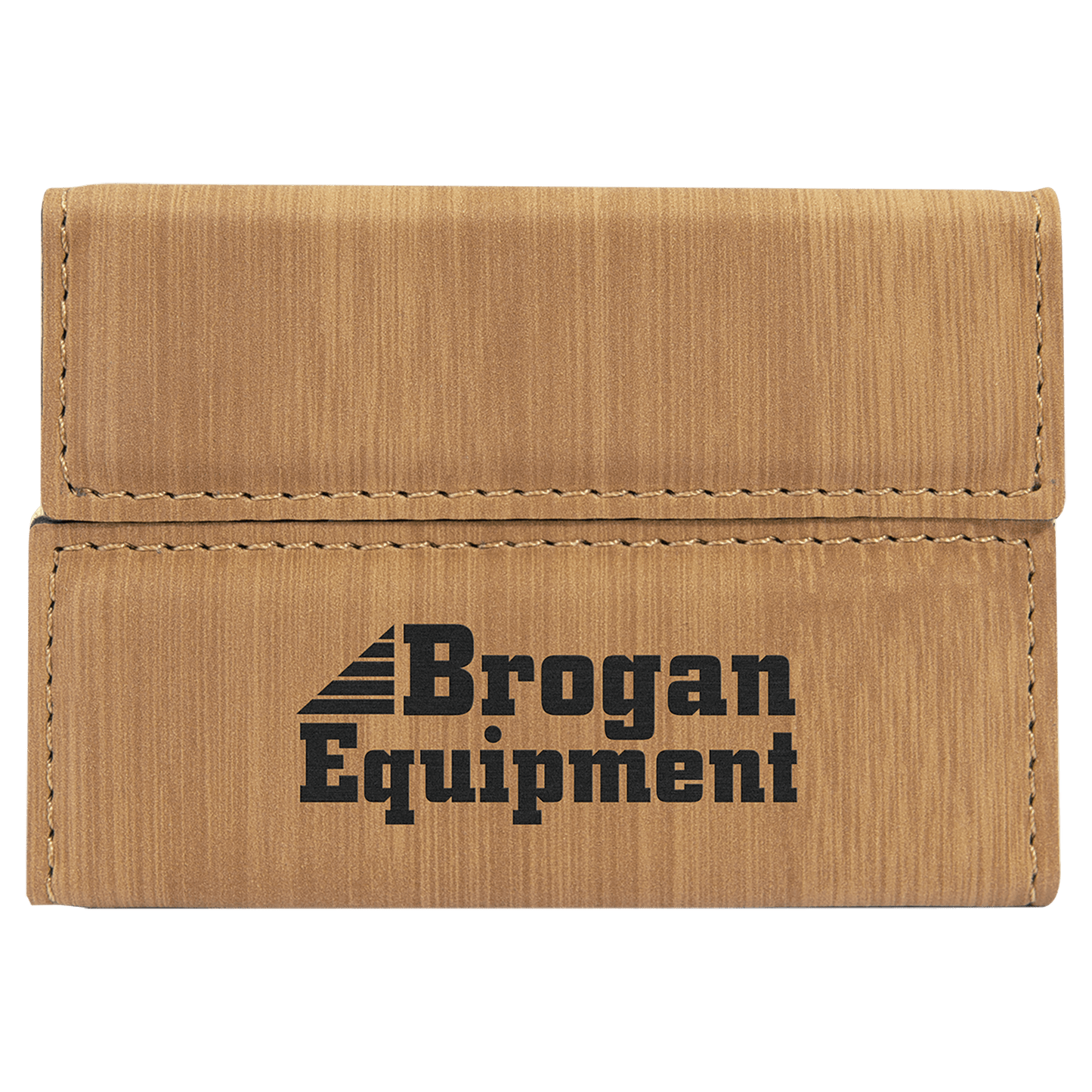 3 3/4" x 2 3/4" Laserable Leatherette Hard Business Card Holder