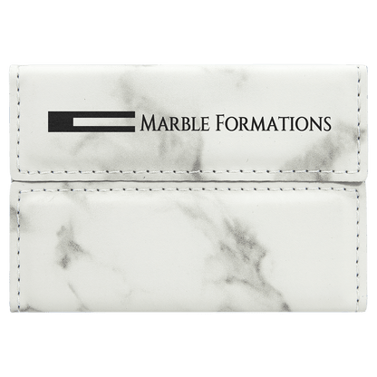3 3/4" x 2 3/4" Laserable Leatherette Hard Business Card Holder