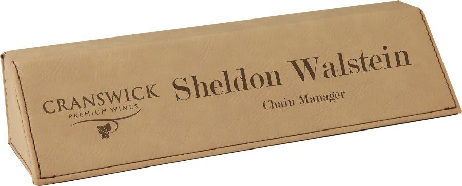 Laserable Leatherette Desk Wedge