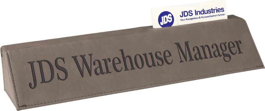 Laserable Leatherette Desk Wedge