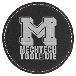Round Laserable Leatherette Patch with Adhesive (3" Round or 2 1/2" Round)